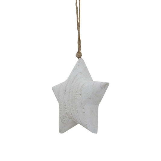 Whitewashed Rustic Hanging Star