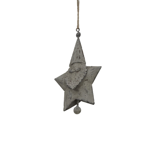 Rustic Hanging Santa Star