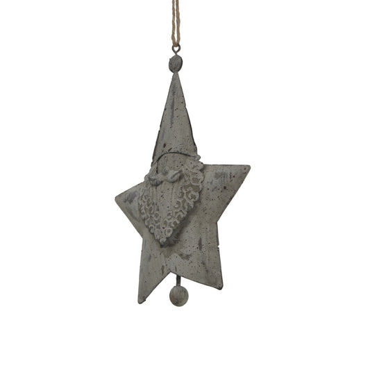 Large Rustic Hanging Santa Star