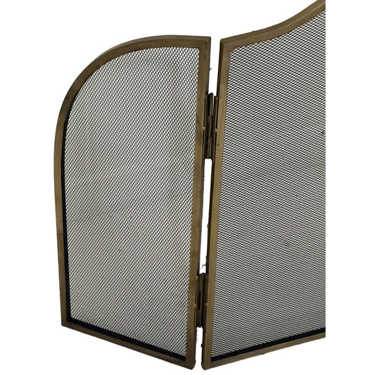 Antiqued Brass Large Fire Screen