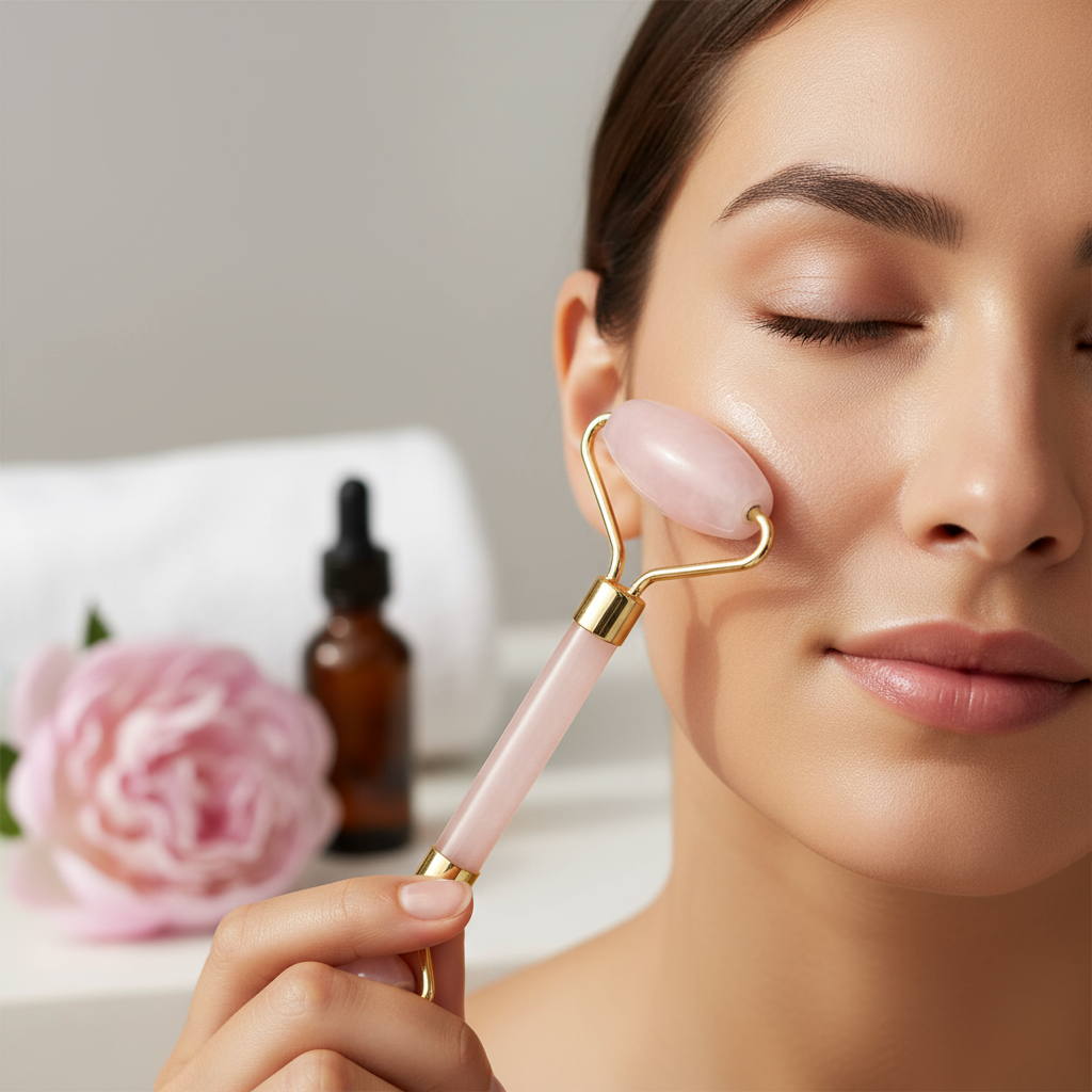 Gemstone Face Roller - Rose Quartz