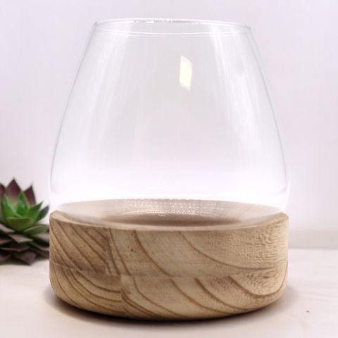 Large Terrarium on Natural Tung Wood