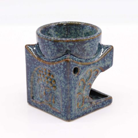 Square Buddha Burner - Dusty Blue