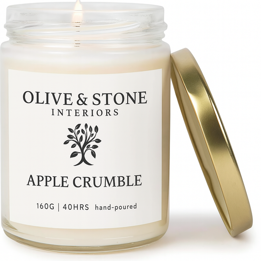 Olive & Stone | Natural Soy Wax Candle - Clear Glass