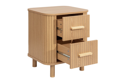 Axel 2 Drawer Fluted Bedside