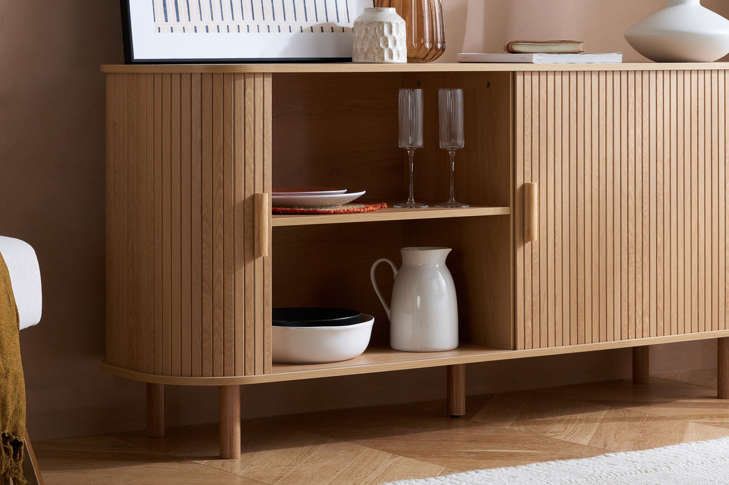 Axel 2 Door Fluted Sideboard