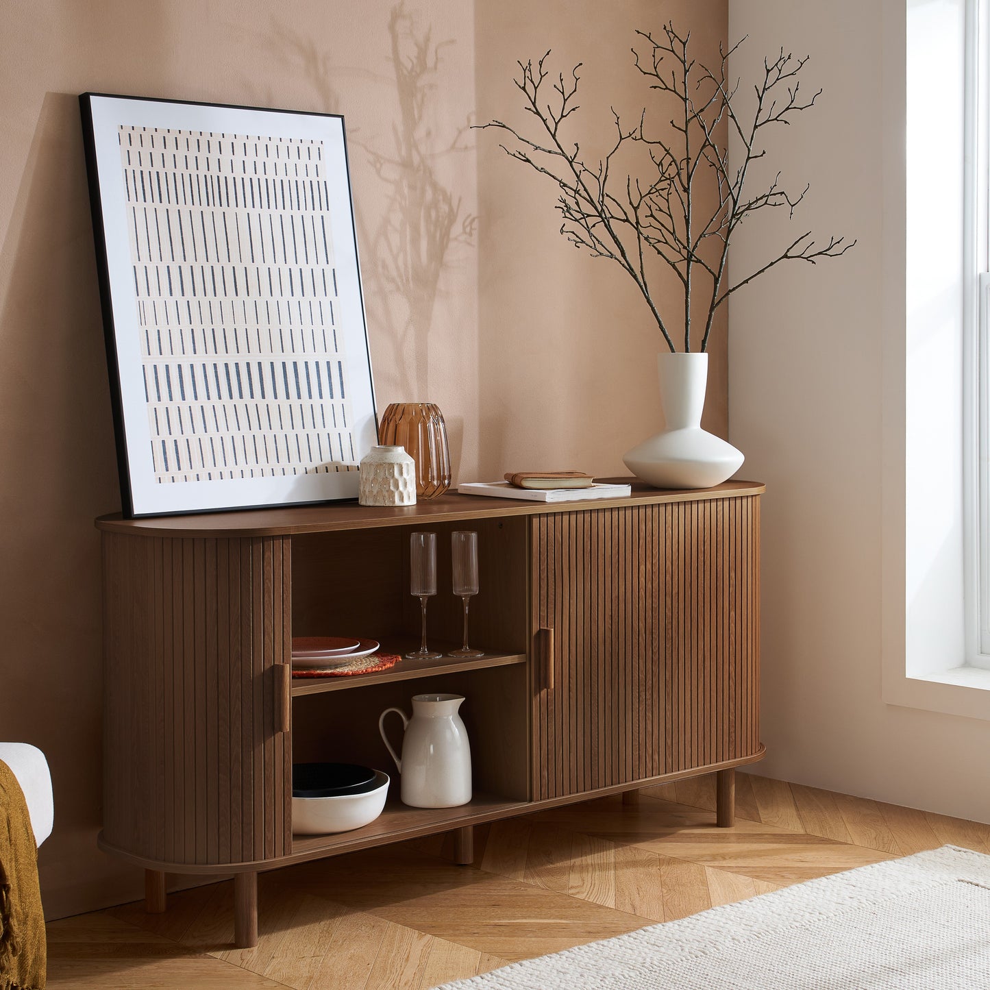 Axel 2 Door Fluted Sideboard