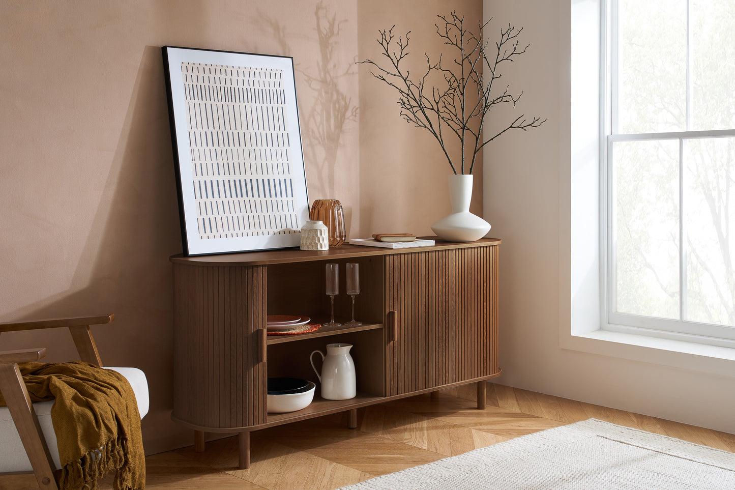 Axel 2 Door Fluted Sideboard