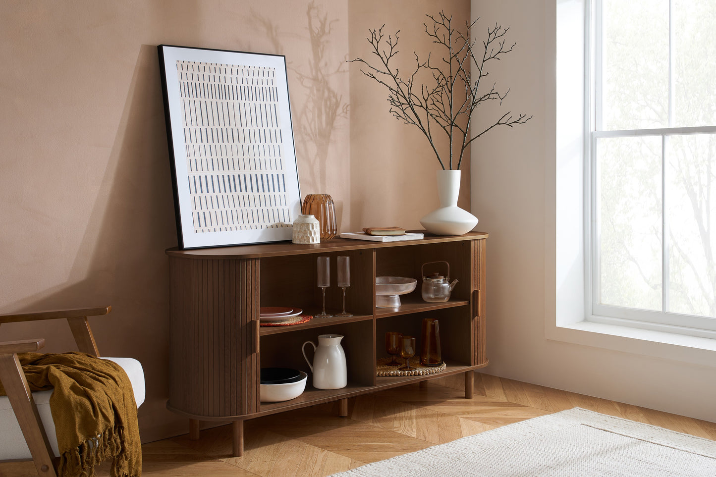Axel 2 Door Fluted Sideboard