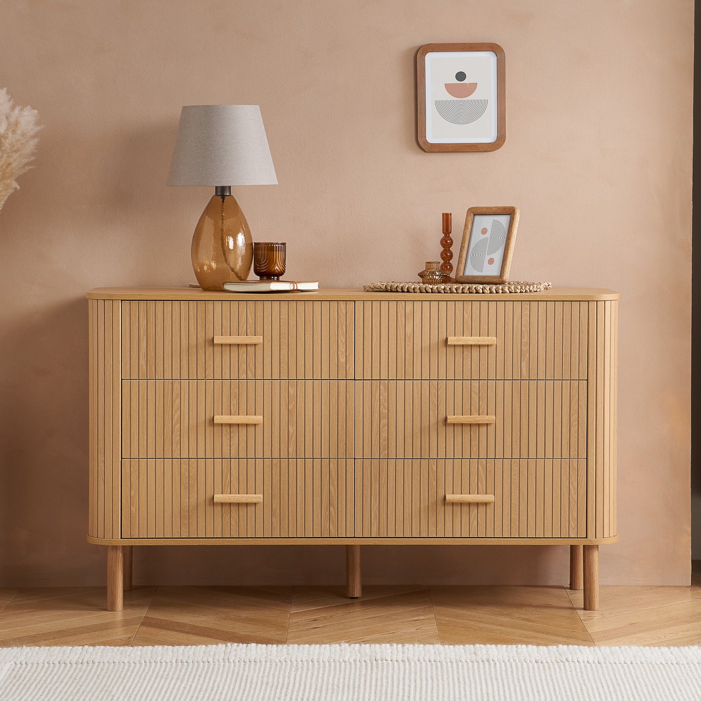 Axel 6 Drawer Fluted Chest