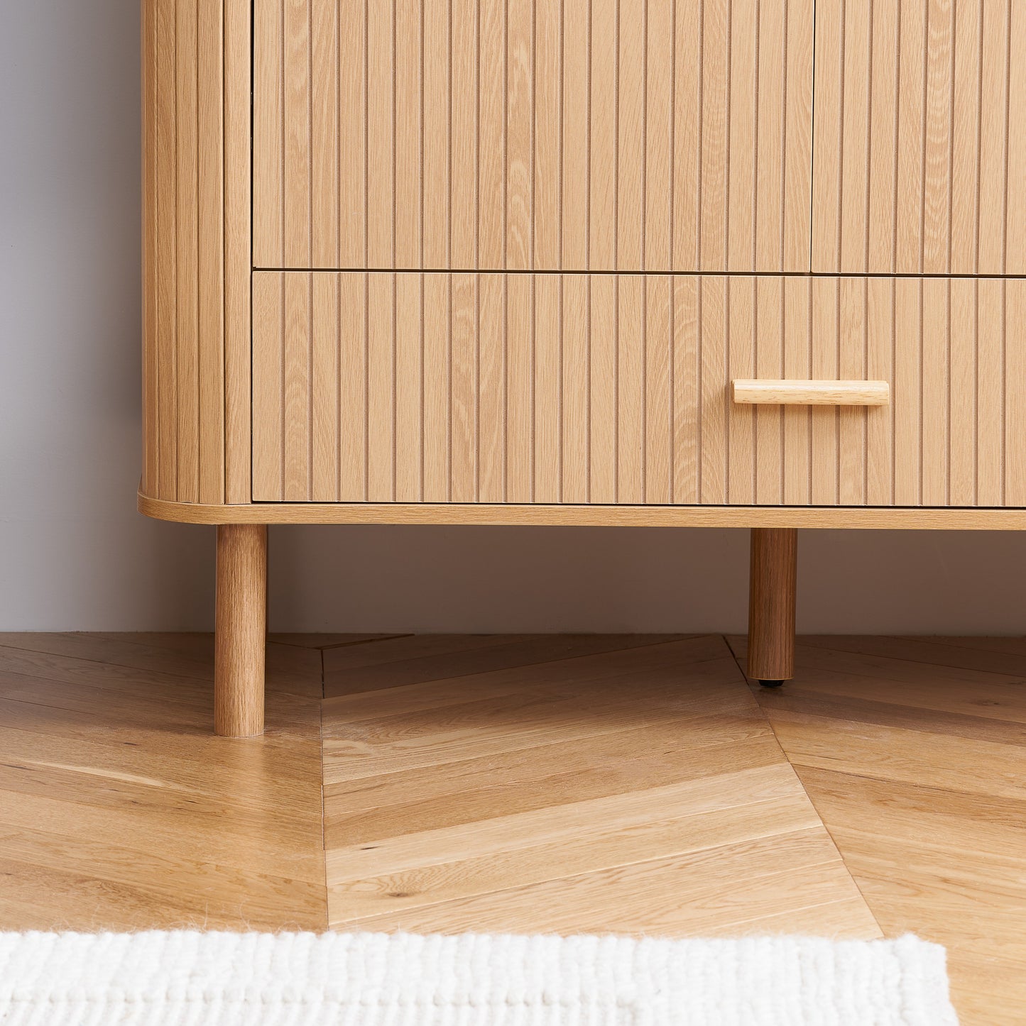 Axel 2 Door 1 Drawer Fluted Wardrobe