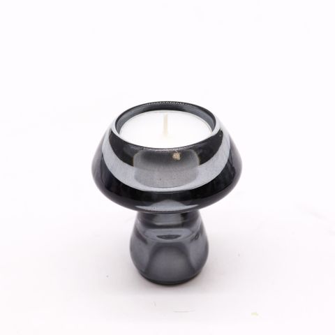 Mushroom Flip Dinner Candle / Tealight Holder - Midnight Grey