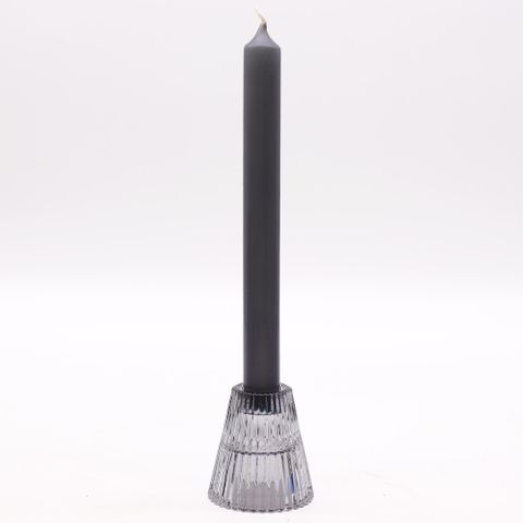 Flip Dinner Candle / Tealight Holder - Midnight Grey