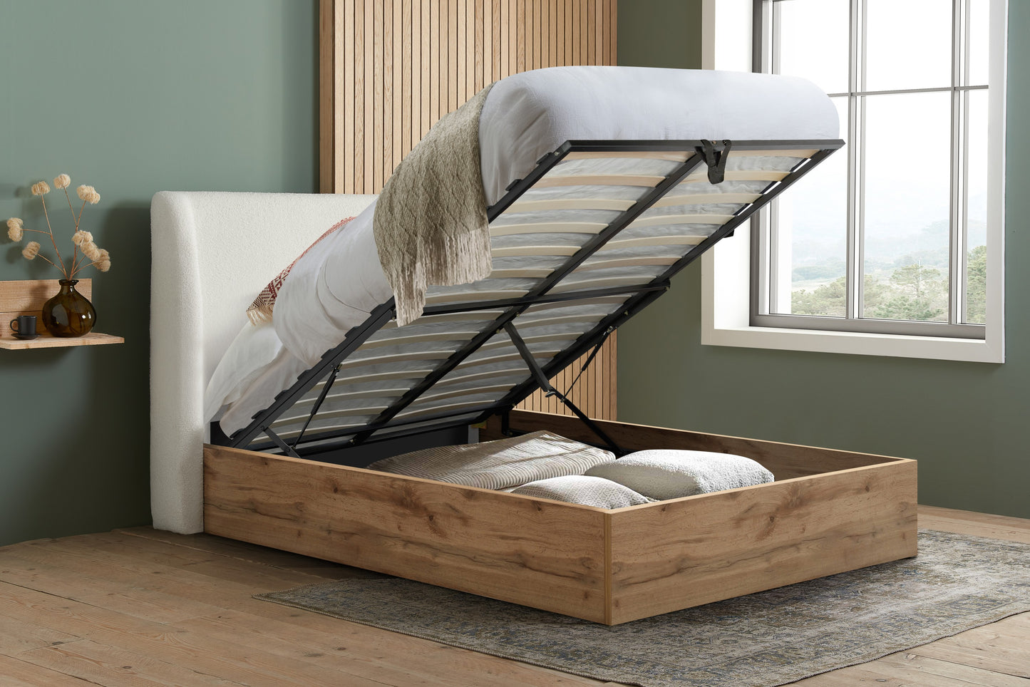 Halfden Double Ottoman Bed