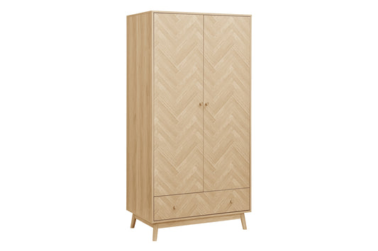 Herringford 2 Door 1 Drawer Wardrobe
