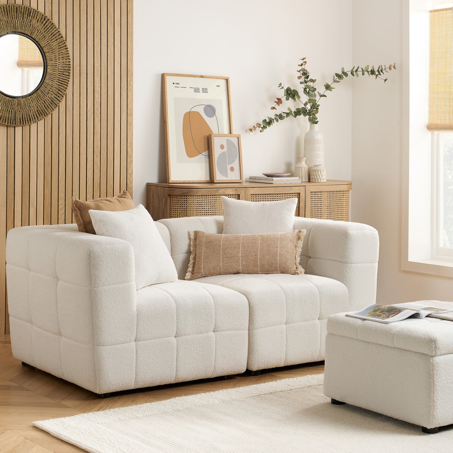 Milo 2 Seater Sofa With Footstool