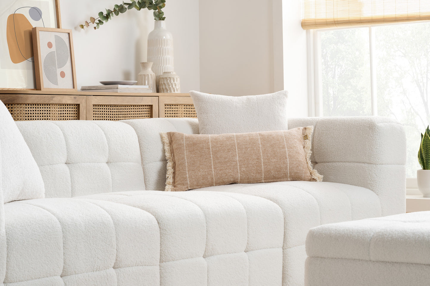 Milo 3 Seater Sofa With Footstool