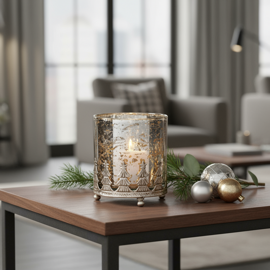 The Lustre Collection Christmas Large Candle Holder