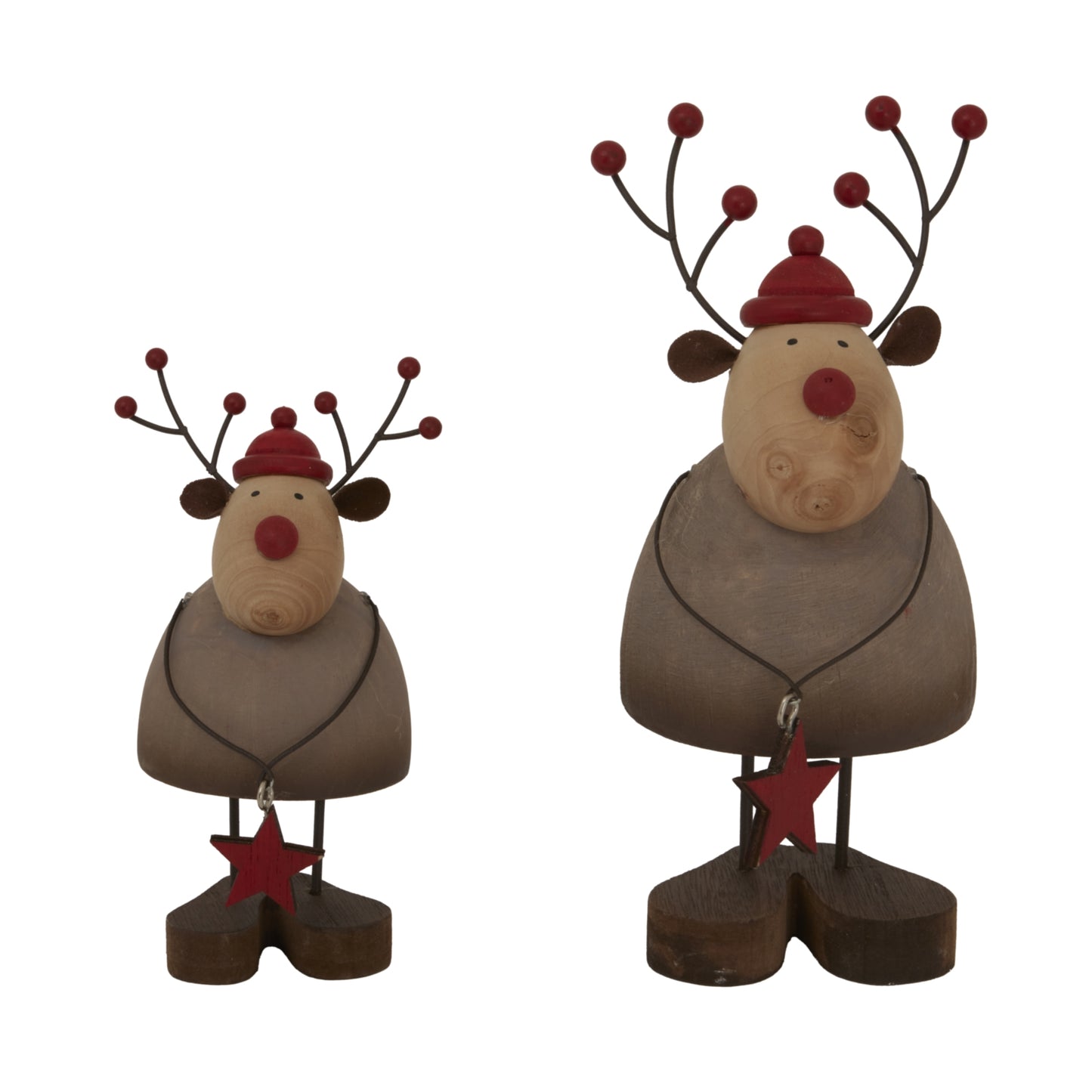 Rustic Reindeer With Star Decoration