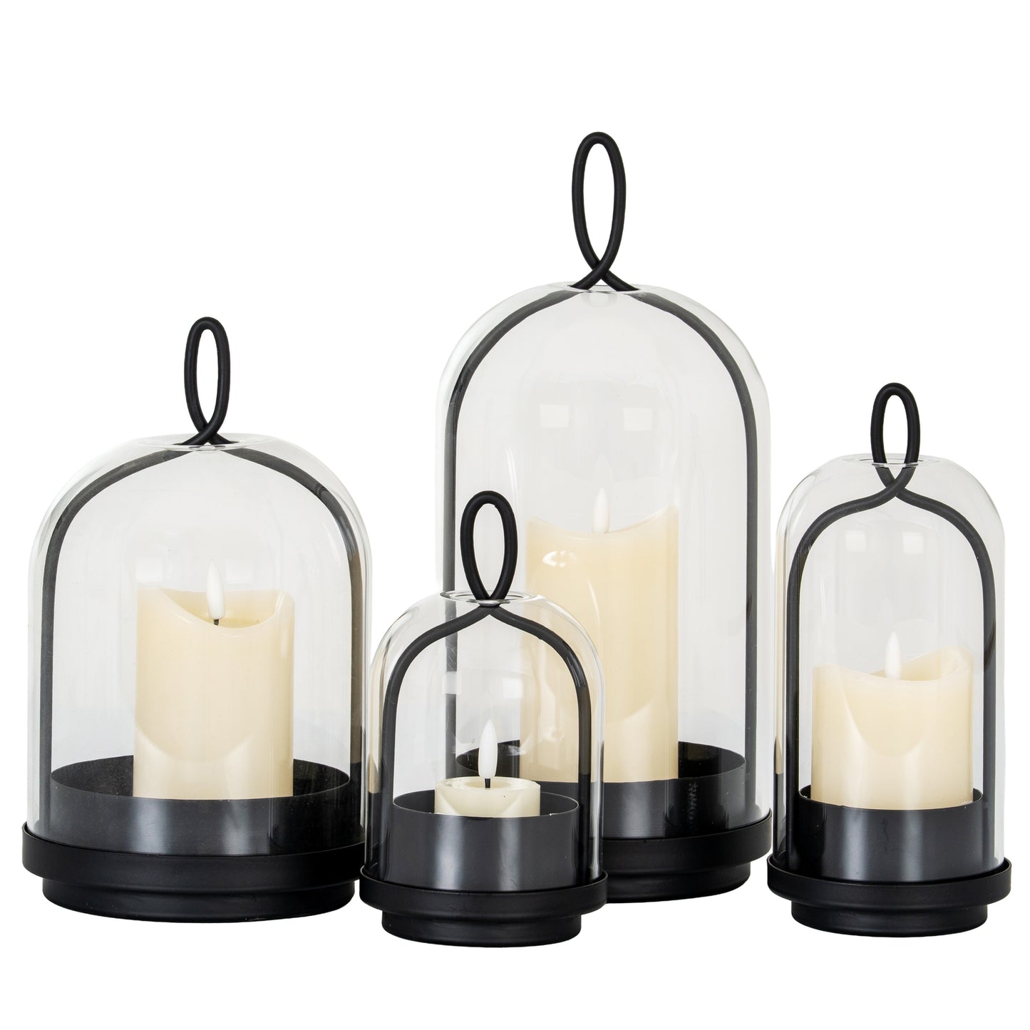 Nyx Medium Candle Holder With Glass Cloche