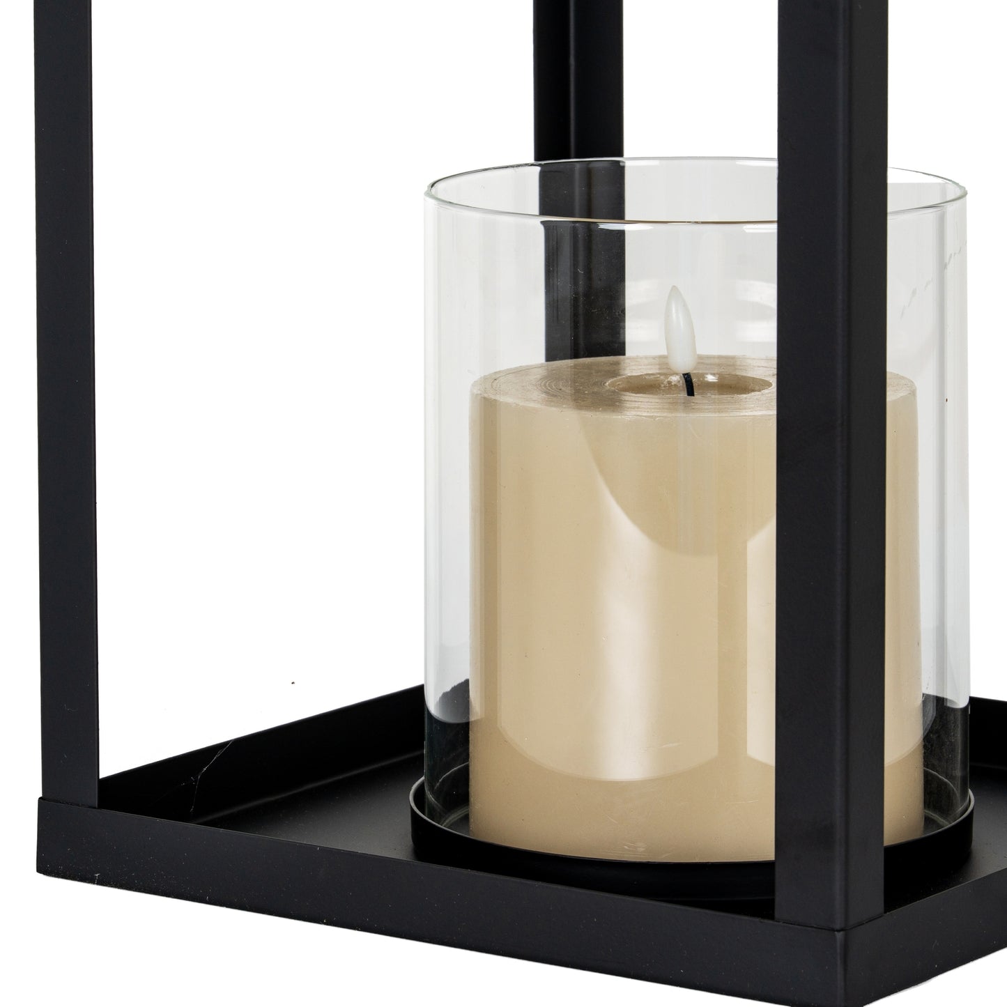 Astra Large Lantern With Glass Candle Holder