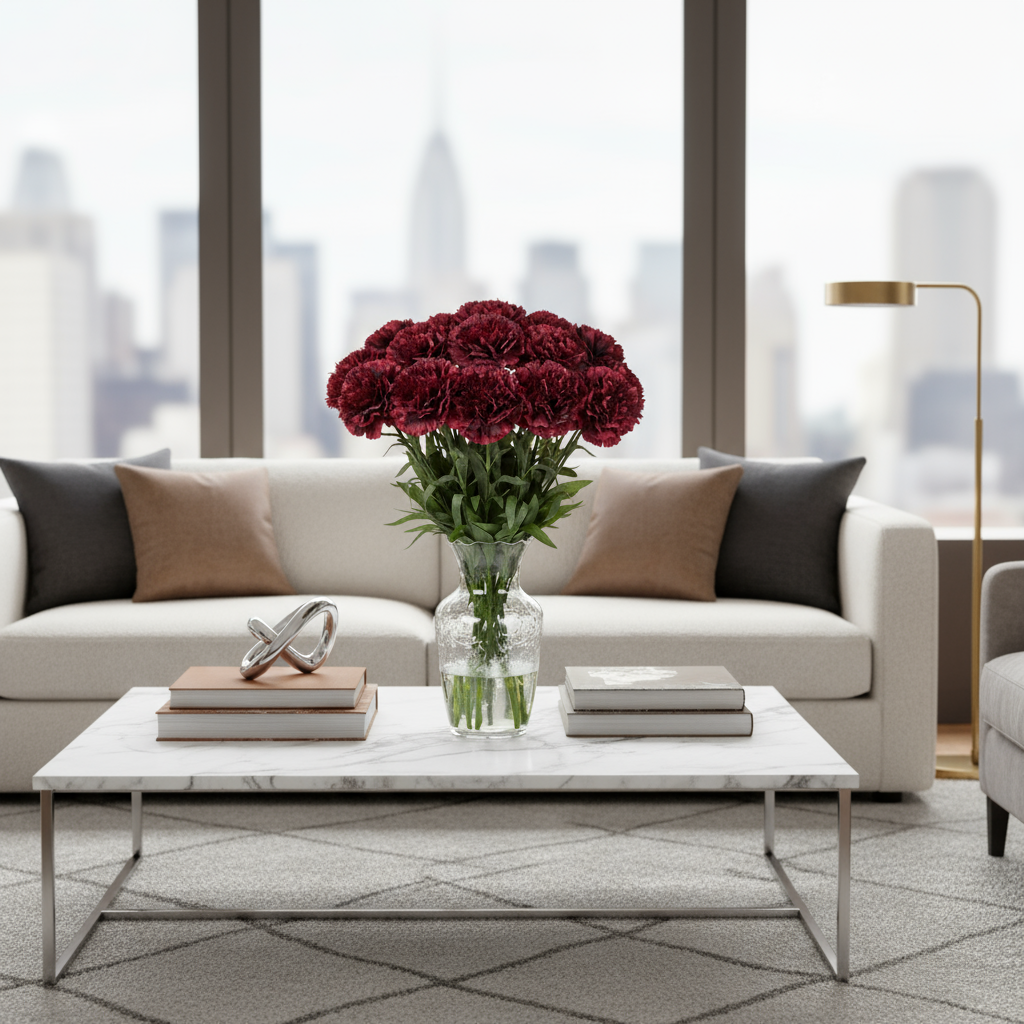 Burgundy Carnation Stem