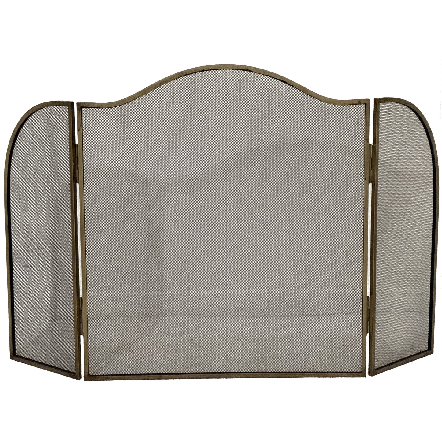Antiqued Brass Large  Fire Screen