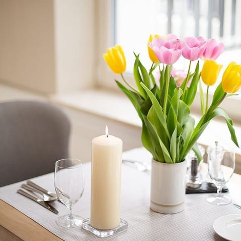 Set of 4 Pillar Candles 50mm (11 16 22 33H) - Ivory