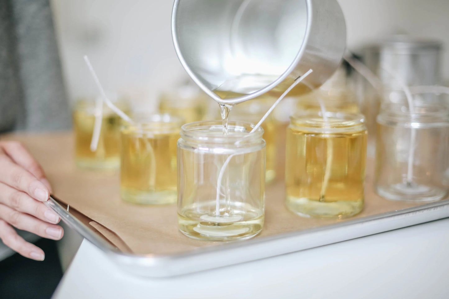 Olive & Stone | Natural Soy Wax Candle - Clear Glass