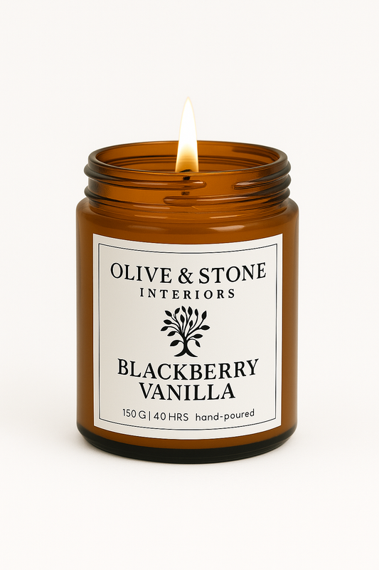 Olive & Stone | Natural Soy Wax Candle - Amber