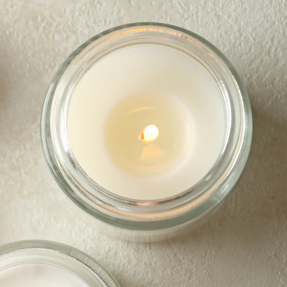Olive & Stone | Natural Soy Wax Candle - Clear Glass