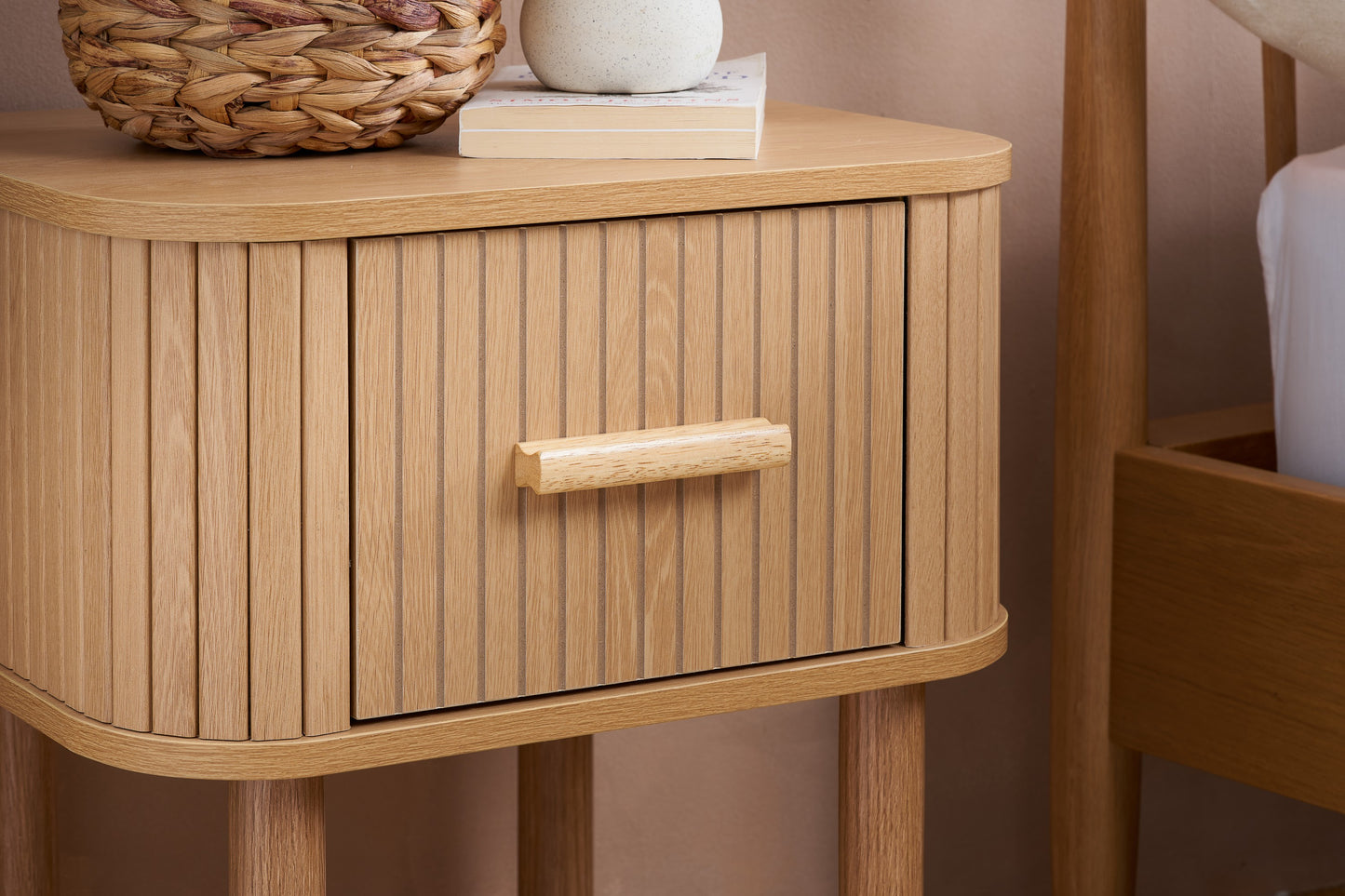 Axel 1 Drawer Fluted Bedside