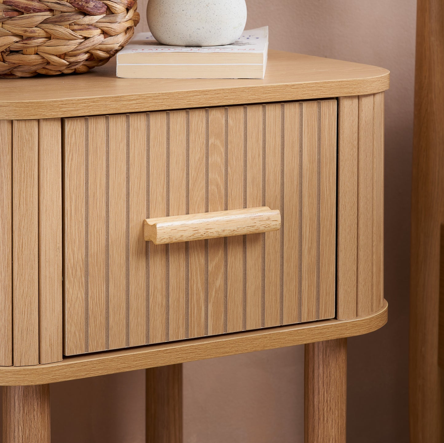 Axel 1 Drawer Fluted Bedside