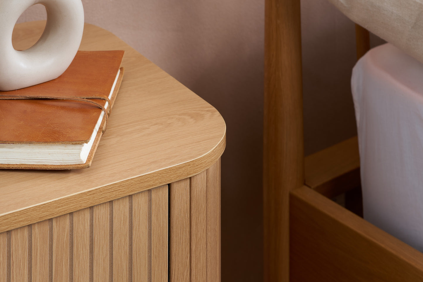 Axel 2 Drawer Fluted Bedside