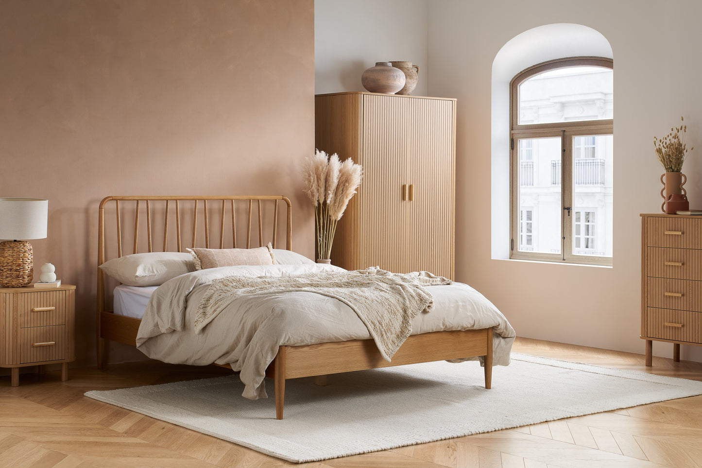 Axel 2 Drawer Fluted Bedside