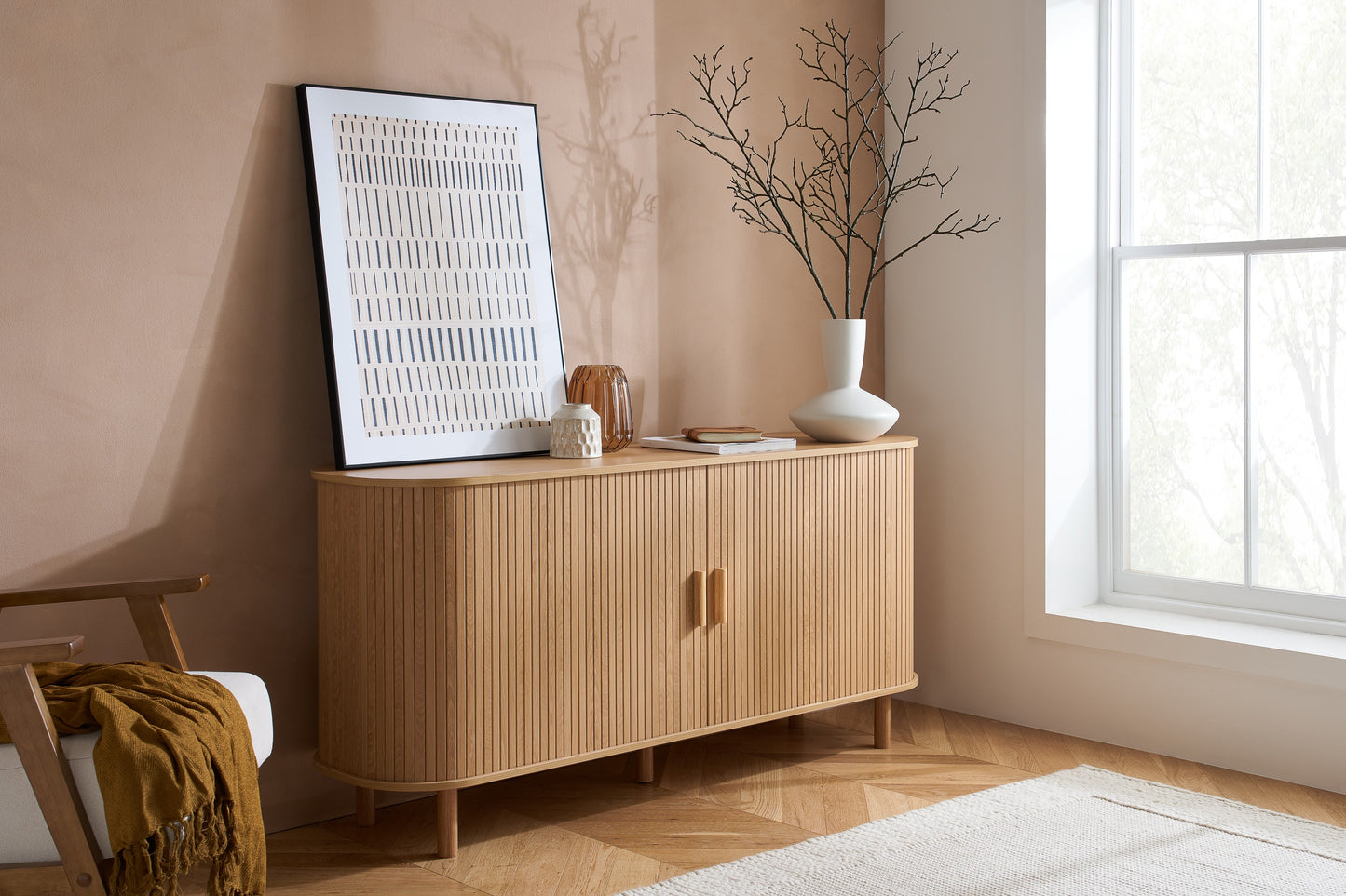 Axel 2 Door Fluted Sideboard