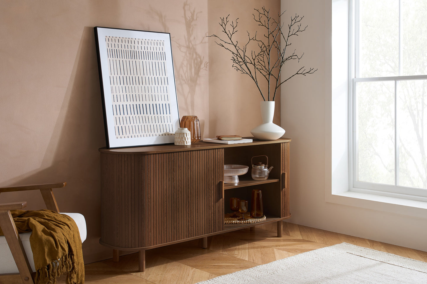 Axel 2 Door Fluted Sideboard