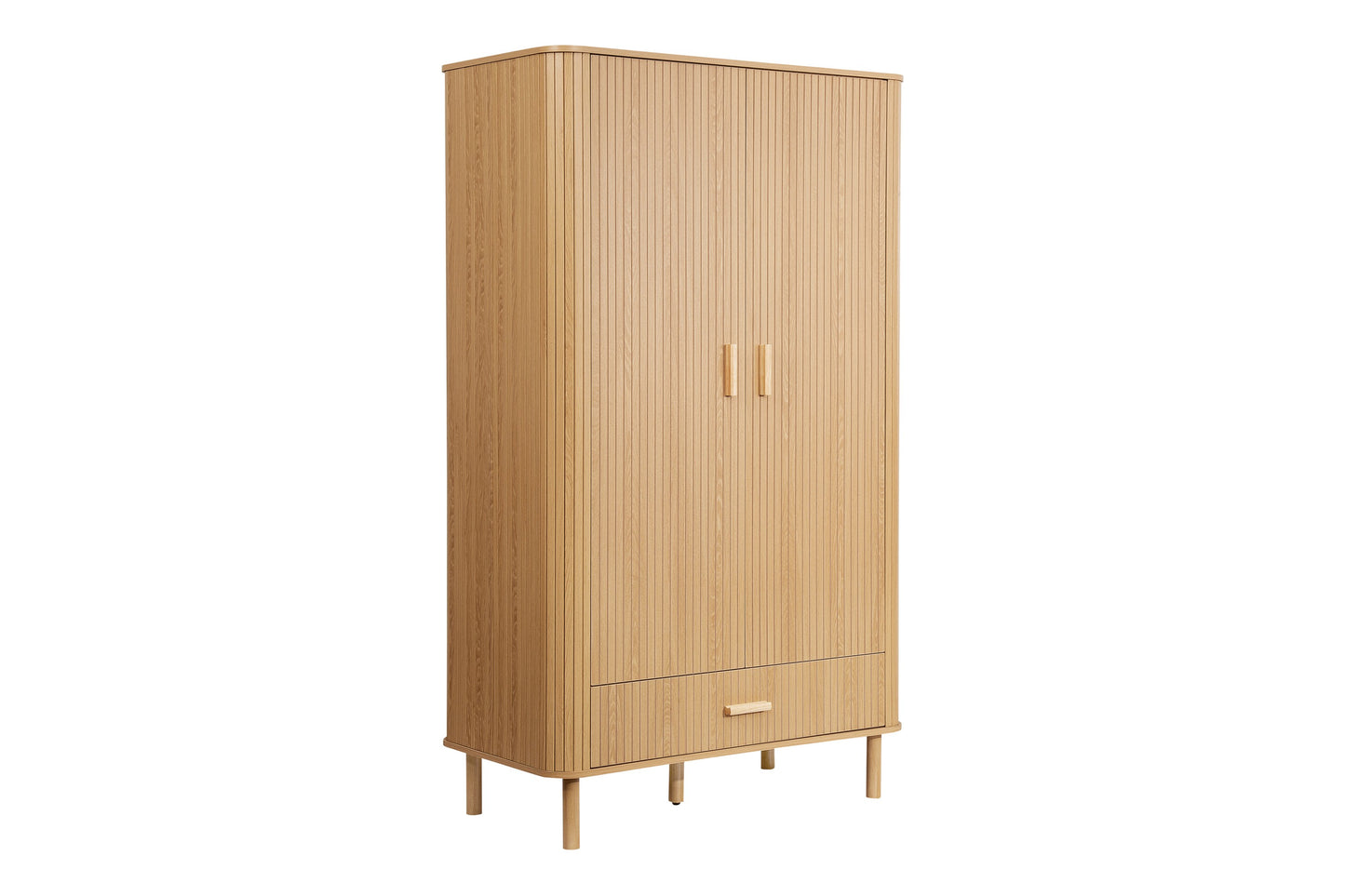 Axel 2 Door 1 Drawer Fluted Wardrobe