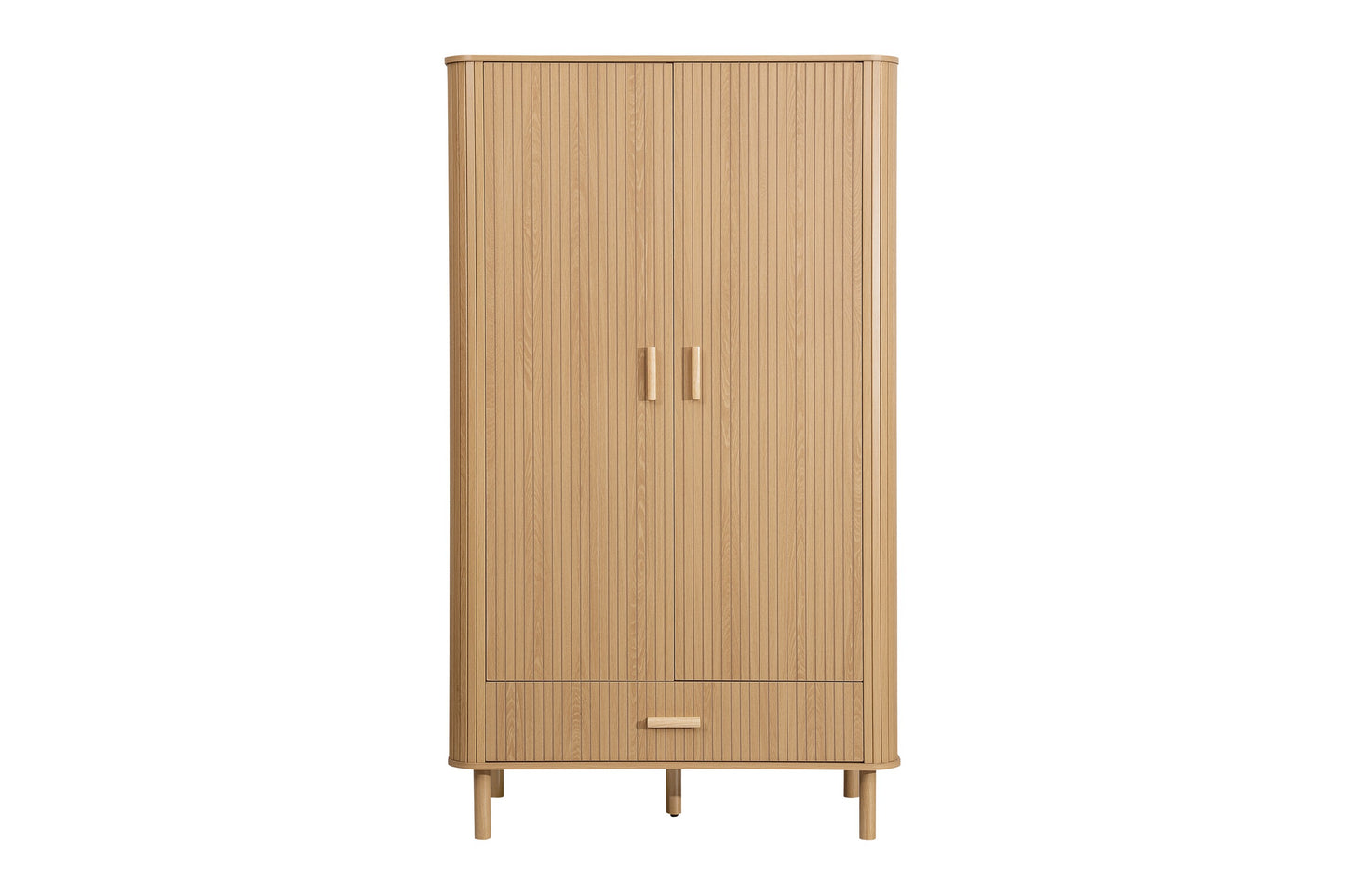Axel 2 Door 1 Drawer Fluted Wardrobe