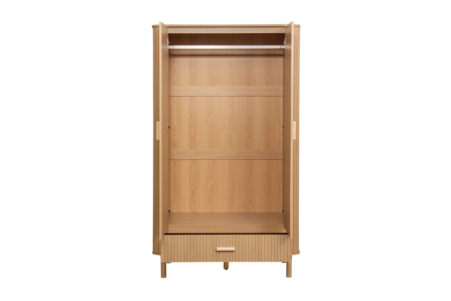 Axel 2 Door 1 Drawer Fluted Wardrobe