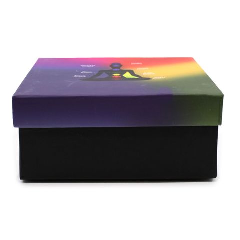 Lrg Yin & Yang Singing Bowl Set- White Purple 14cm
