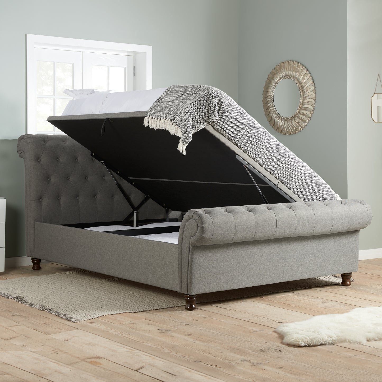 Castello King Side Ottoman Bed
