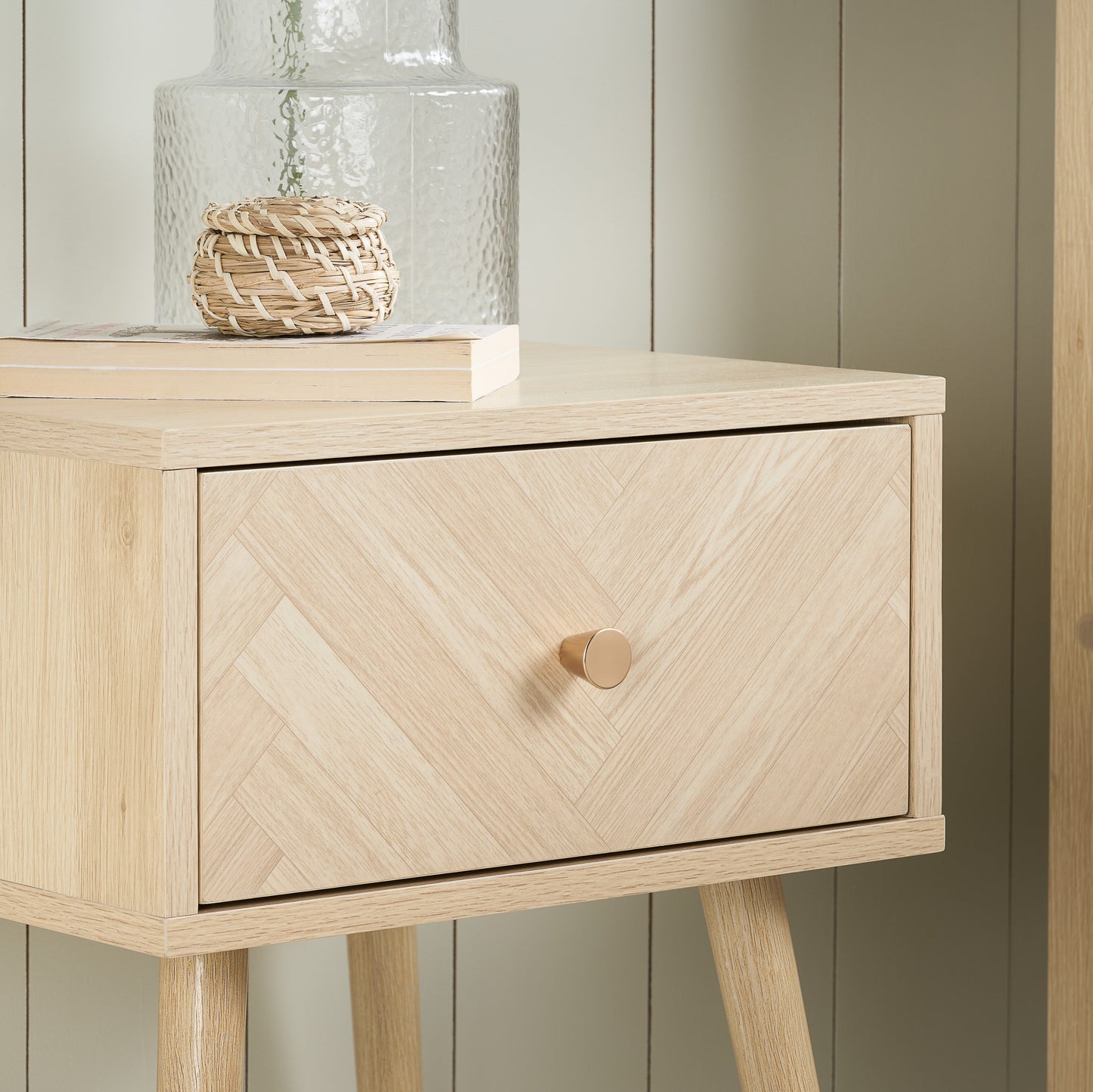 Herringford 1 Drawer Bedside