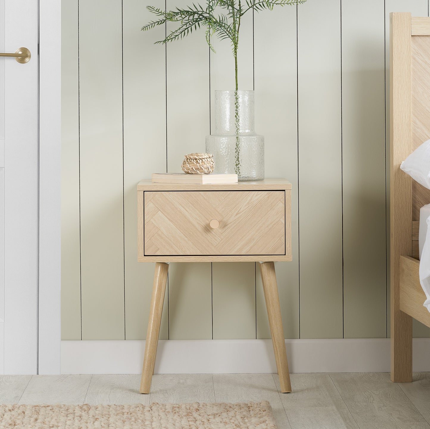 Herringford 1 Drawer Bedside