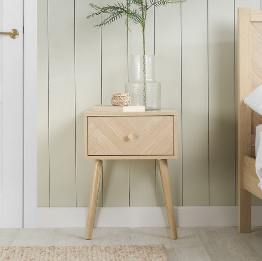 Herringford 1 Drawer Bedside