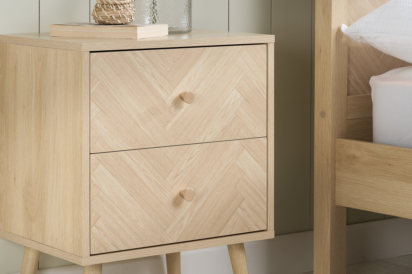 Herringford 2 Drawer Bedside