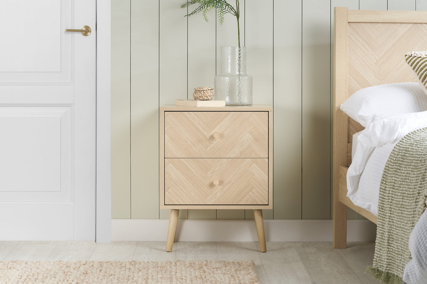 Herringford 2 Drawer Bedside