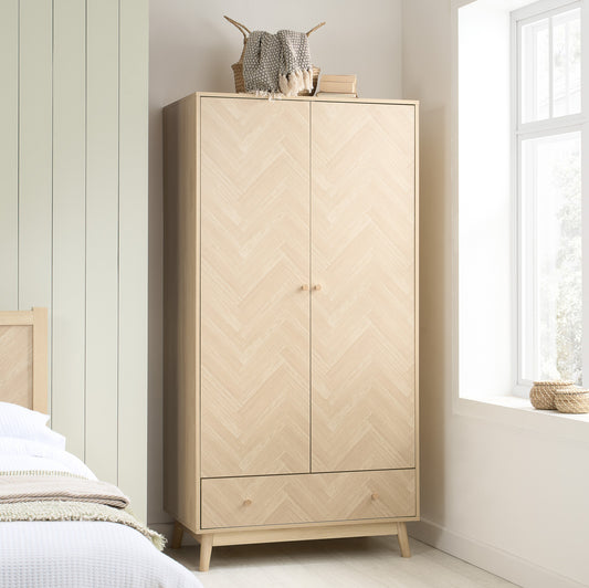 Herringford 2 Door 1 Drawer Wardrobe