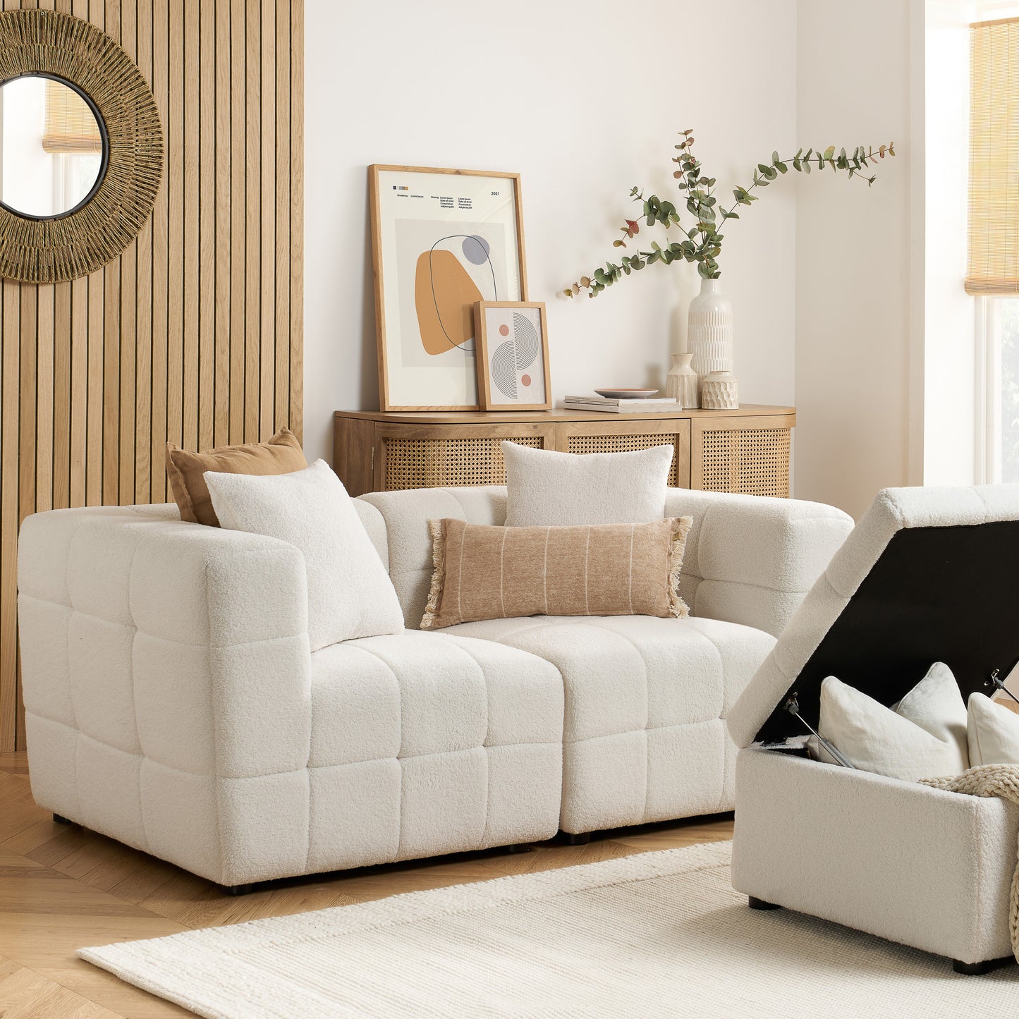 Milo 2 Seater Sofa With Footstool