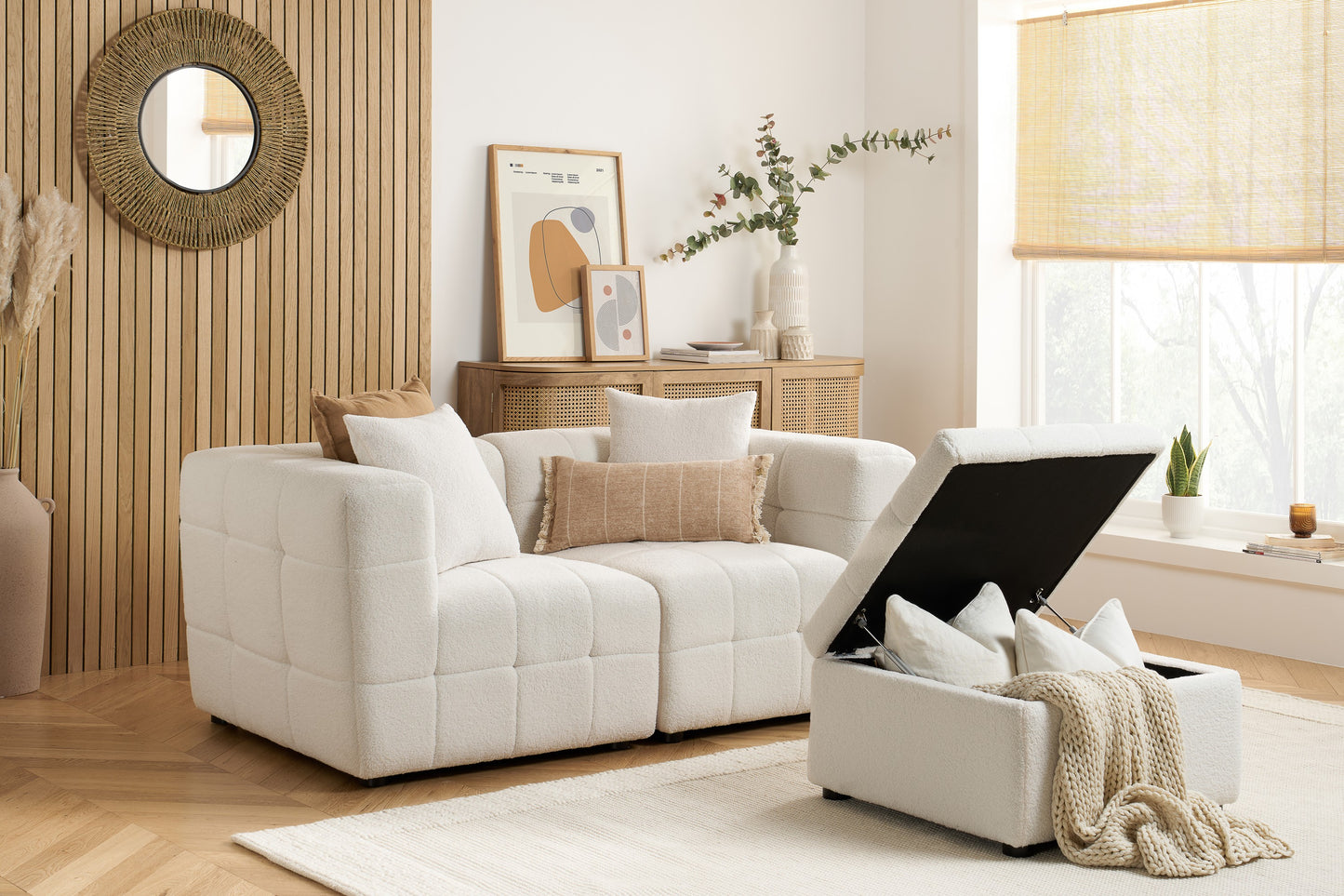 Milo 2 Seater Sofa With Footstool